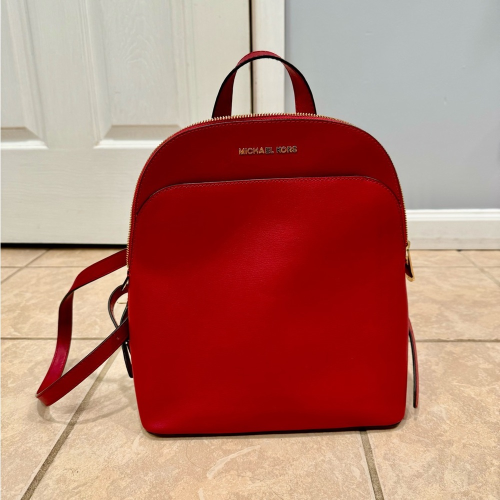 Michael Kors Red Backpack